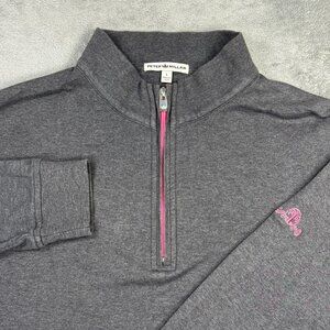 Peter Millar Heather Interlock 1/4 Zip Pullover Mens Golf Performance Sweatshirt